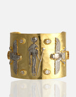 Load image into Gallery viewer, Ancient Egyptian eagle cuff bracelet with intricate design, code BR00166.