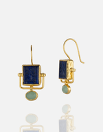 Load image into Gallery viewer, Lapis Serenity Drop Earrings