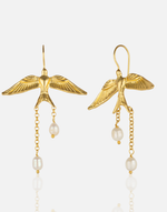 Load image into Gallery viewer, Flying Pearl Earrings