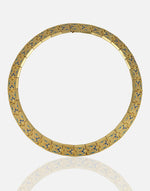 Load image into Gallery viewer, Royal Princess Flower Narrow Collar Necklace in 24k gold plate with floral design.