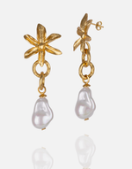 Load image into Gallery viewer, Flowers Romance with Pearl Earring