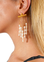 Load image into Gallery viewer, Pearl Chandelier Earrings