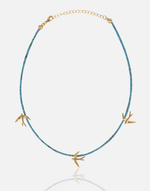 Cargue la imagen en el visor de la galería, Golden Swallow Necklace - Aquadan.co
