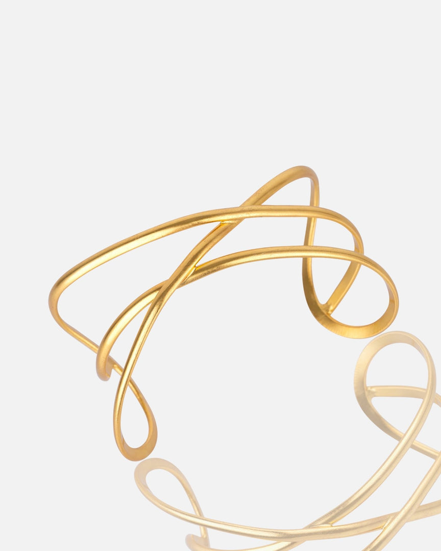 Eternal Bracelet with hand-crafted 24k gold plating over nickel-free brass.