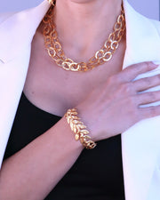 Pulsera de hojas elegantes