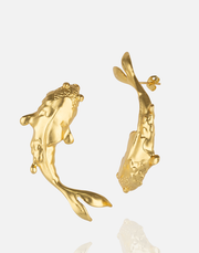Gold Koi Fish Earrings