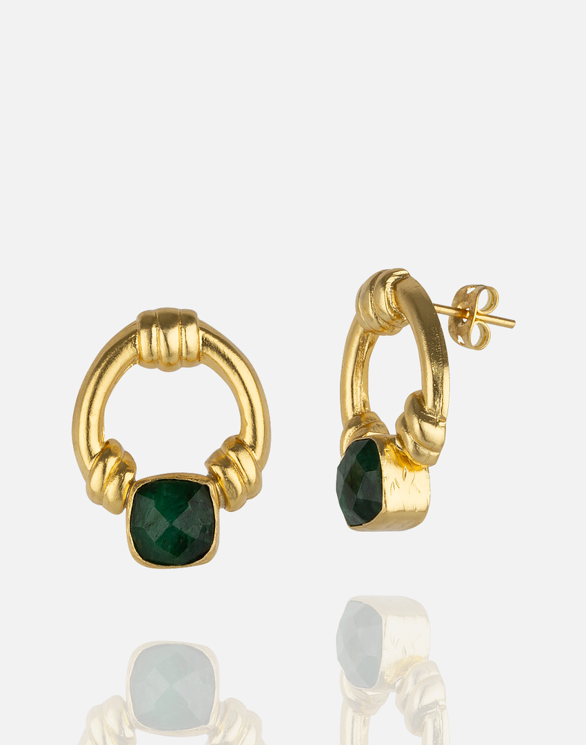 Pendientes de aro regal carmesí