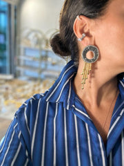 Elegant O Drop Earring with sparkling crystals for a sophisticated look.