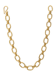Links Gold Necklace in 24k gold-plated brass, elegant chain design.