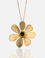 Cargue la imagen en el visor de la galería, Collar de flor de orquídea dorada
