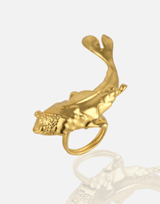 Big Gold Koi Fish Statement Ring - Aquadan.co
