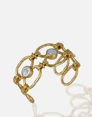 Natura Bracelet with 24k gold plating over nickel-free brass, elegant design.
