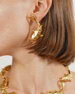 Load image into Gallery viewer, Gold Fish Earrings in 24k gold plate over nickel-free brass.
