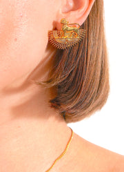 Golden Sphinx Majesty Earrings