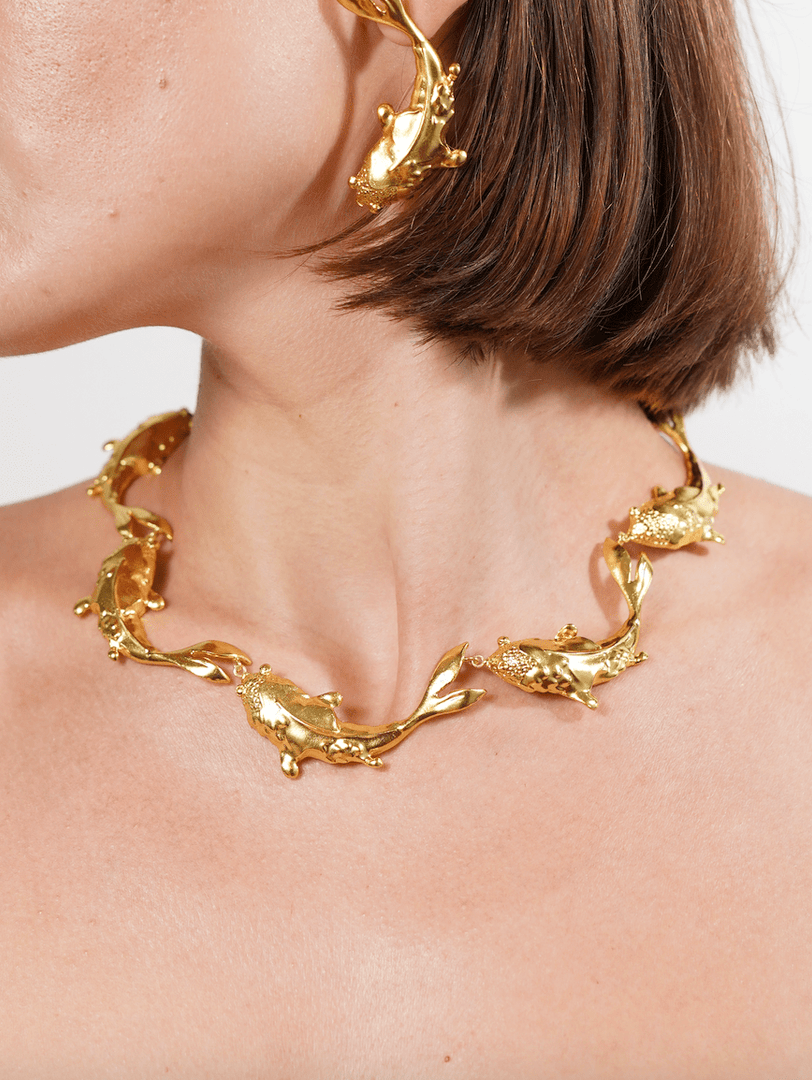 Golden Koi Harmony Necklace - Aquadan.co