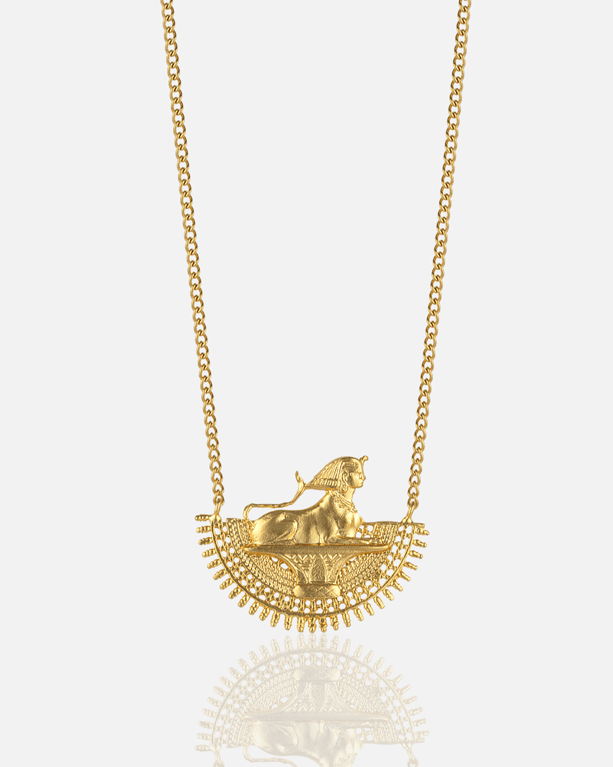Golden Sphinx Pendant Necklace - Aquadan.co