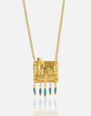 Golden Sphinx Turquoise Necklace - Aquadan.co
