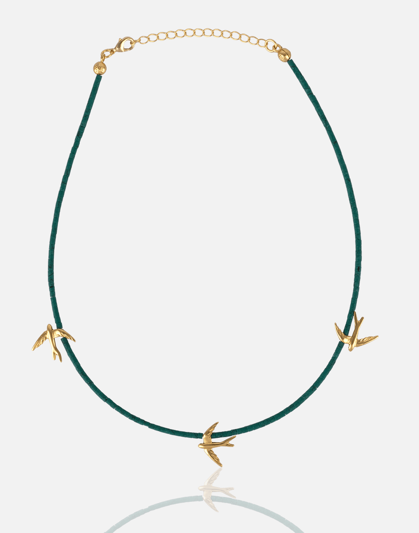 Golden Swallow Necklace - Aquadan.co