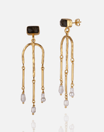 Load image into Gallery viewer, Night Elegance Pearl Earrings - Aquadan.co