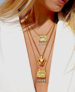 Load image into Gallery viewer, Golden Sphinx Turquoise Necklace
