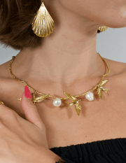 Pearls and Birds Necklace - Aquadan.co