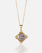 Pegasus Sapphire Medallion Necklace - Aquadan.co