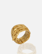Cargue la imagen en el visor de la galería, 24K gold plated adjustable ring RG00242 inspired by Hellenistic, Roman, and Greek mythologies.
