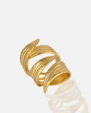RG00333 Aquadan.co adjustable 24K gold plated ring inspired by Hellenistic, Roman, and Greek mythologies.